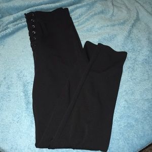 High Waist Lace Up Corset Leggings